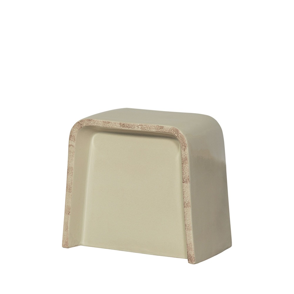 shoal - table d'appoint en céramique h53cm - couleur - beige