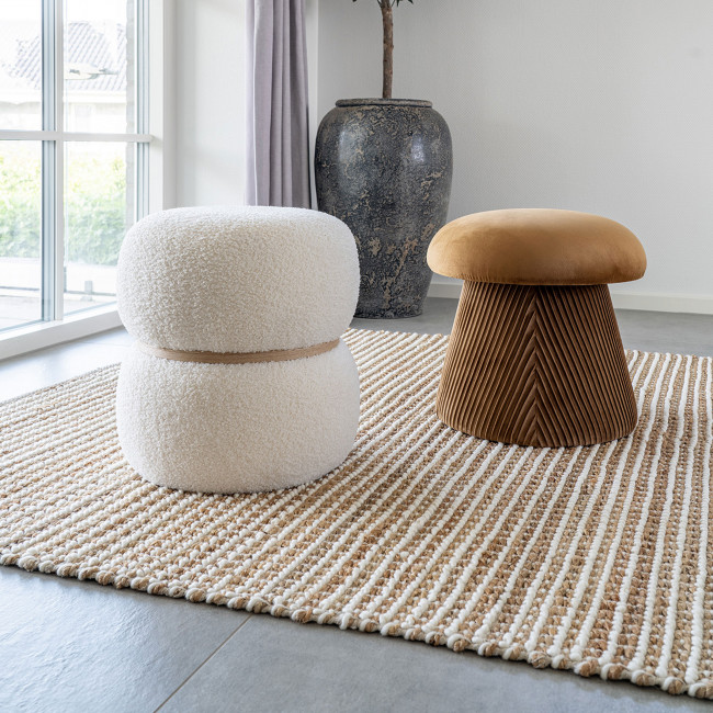 Hampton - Pouf champignon en velours