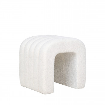 Colma - Pouf en tissu bouclette