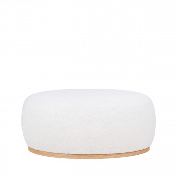 Manhattan - Pouf en tissu bouclette