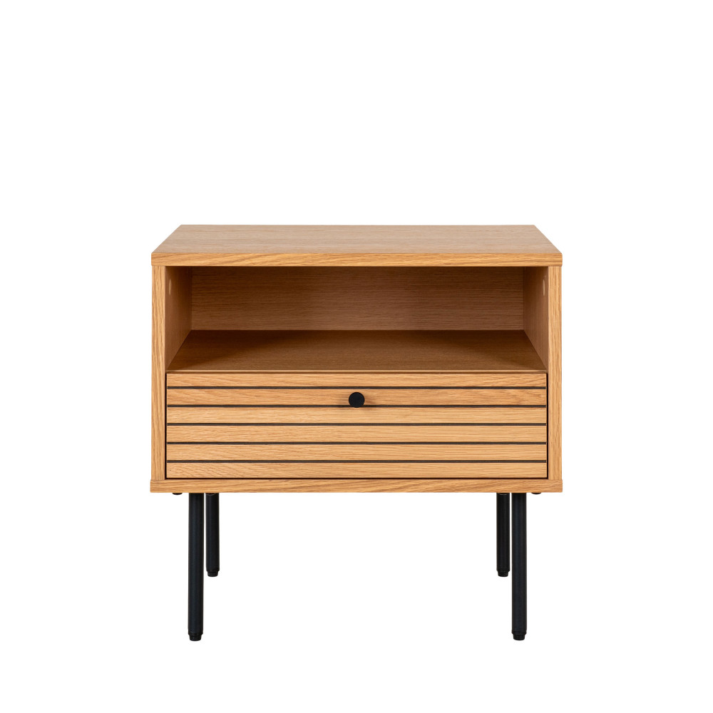 kyoto - table de chevet 1 tiroir en bois - couleur - bois clair