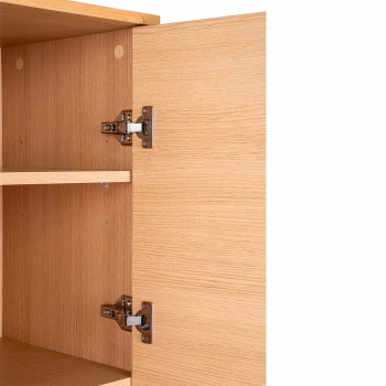 Kyoto - Buffet haut 2 portes en bois et métal H130cm