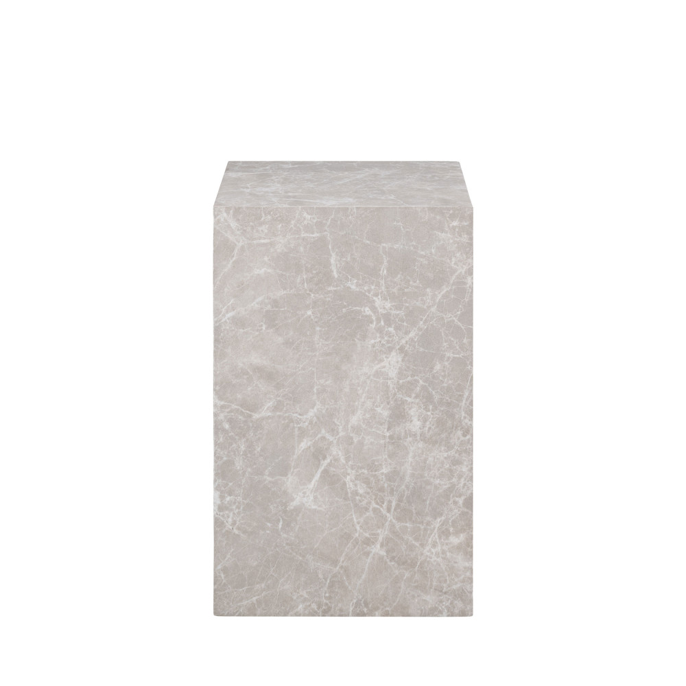 prague - table d'appoint effet marbre - couleur - beige