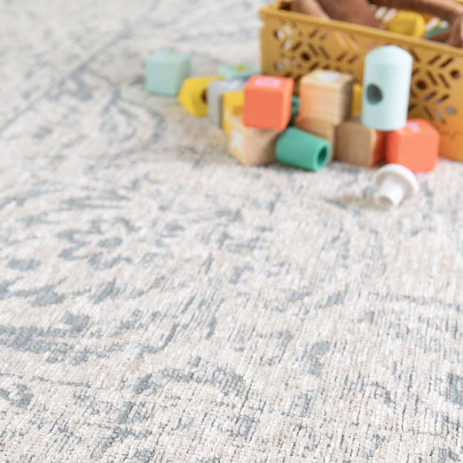 Zagora - Tapis classique bleu et beige