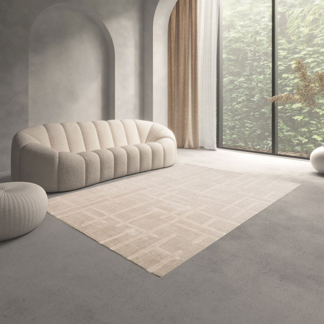 Plano - Tapis contemporain beige