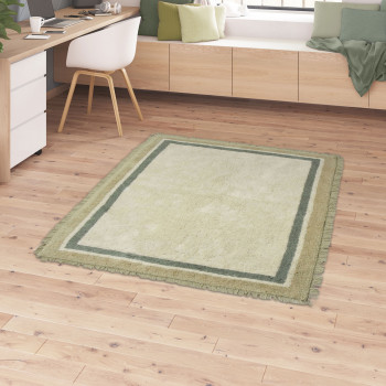 Franja - Tapis ethnique vert