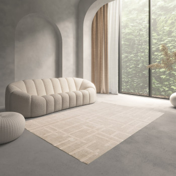 Plano - Tapis contemporain beige