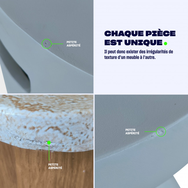 Tocoa - Table basse en fibre de ciment 120x55cm