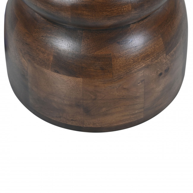 Pulau - Table d'appoint en bois massif ø33,5cm