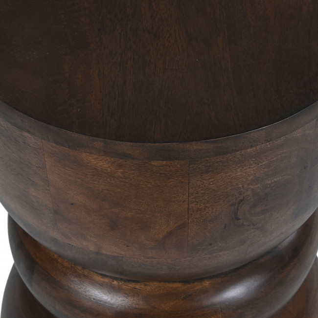 Pulau - Table d'appoint en bois massif ø33,5cm