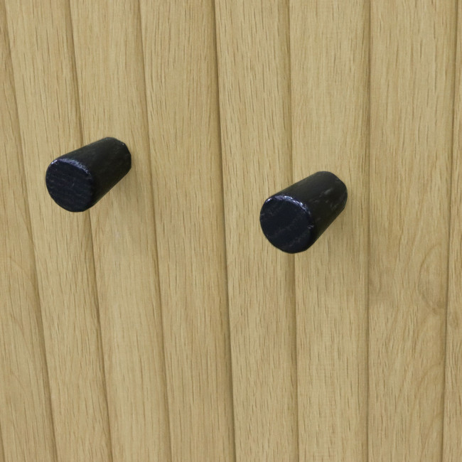 Lucie - Meuble tv aux portes coulissantes en bois et métal L150cm