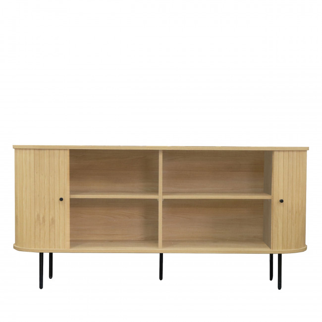 Lucie - Buffet aux portes coulissantes en bois et métal L160cm