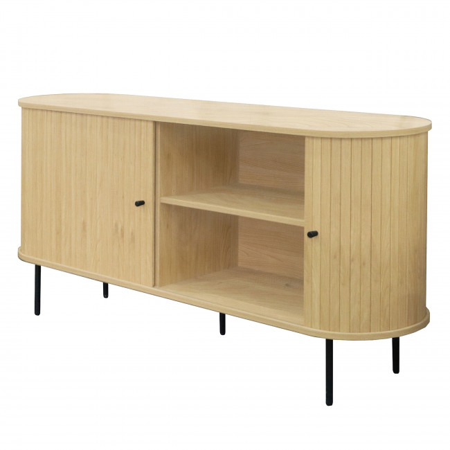 Lucie - Buffet aux portes coulissantes en bois et métal L160cm