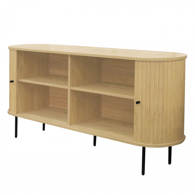 Lucie - Buffet aux portes coulissantes en bois et métal L160cm