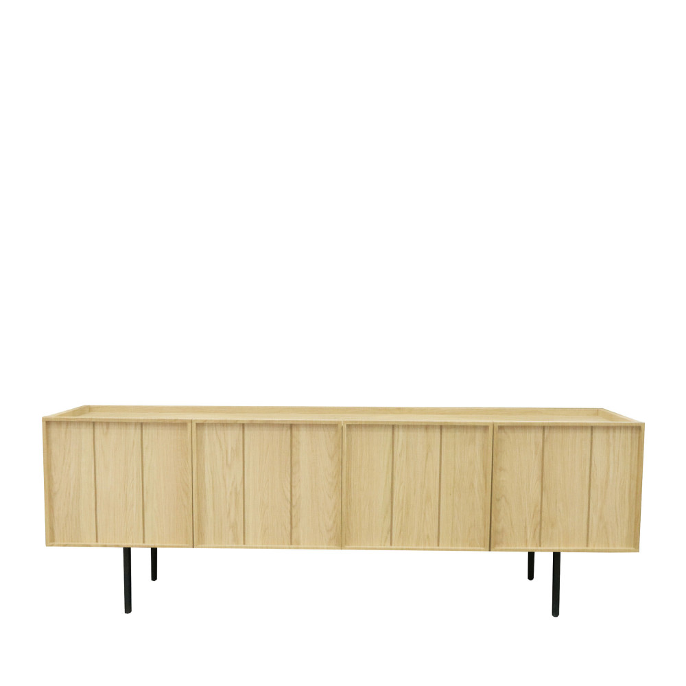 lines - meuble tv 4 portes en bois l160cm - couleur - bois clair