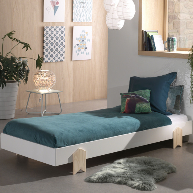 Cotinga - Lot de 2 lits enfants empilables en bois 90x200cm