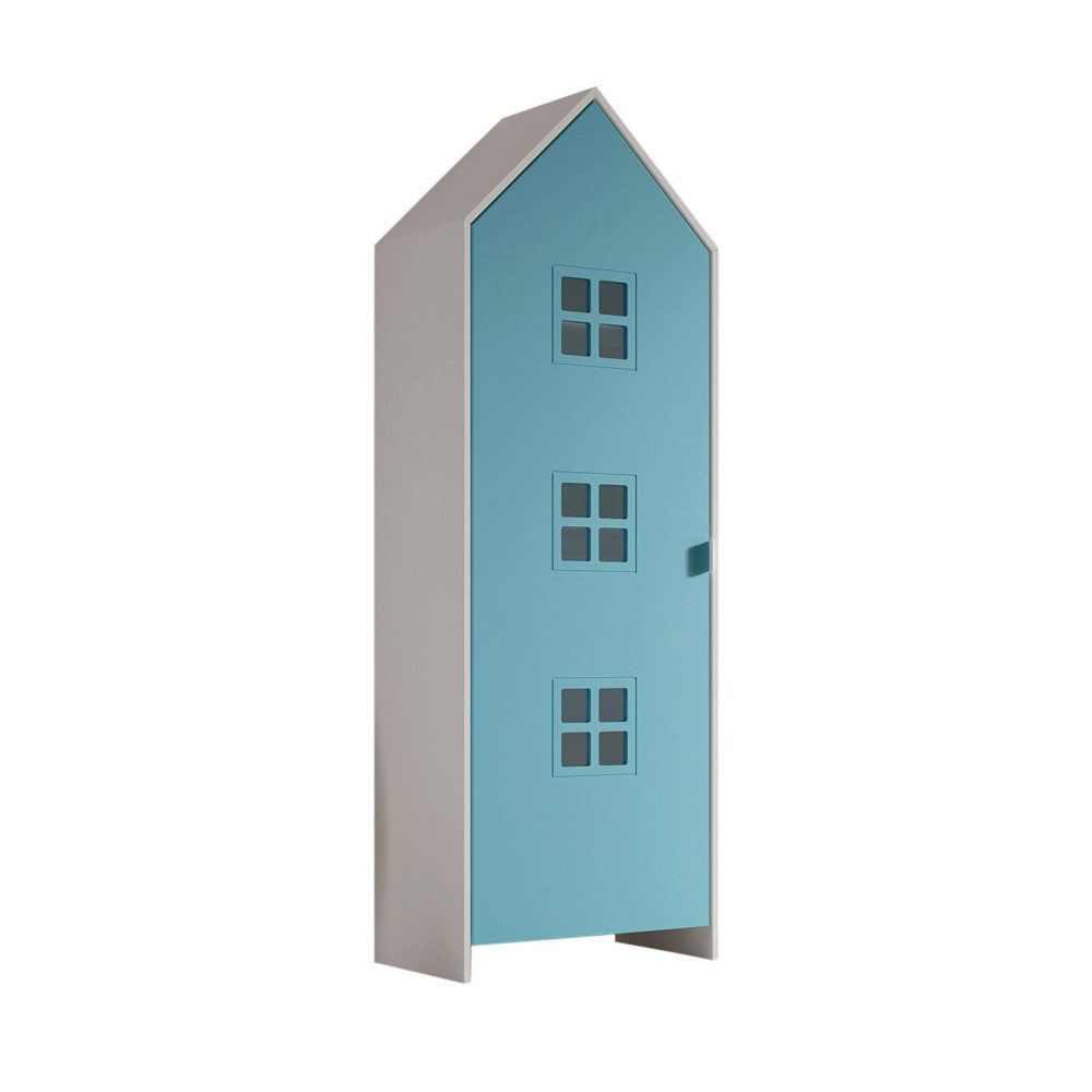 agami - armoire enfant en bois - couleur - bleu