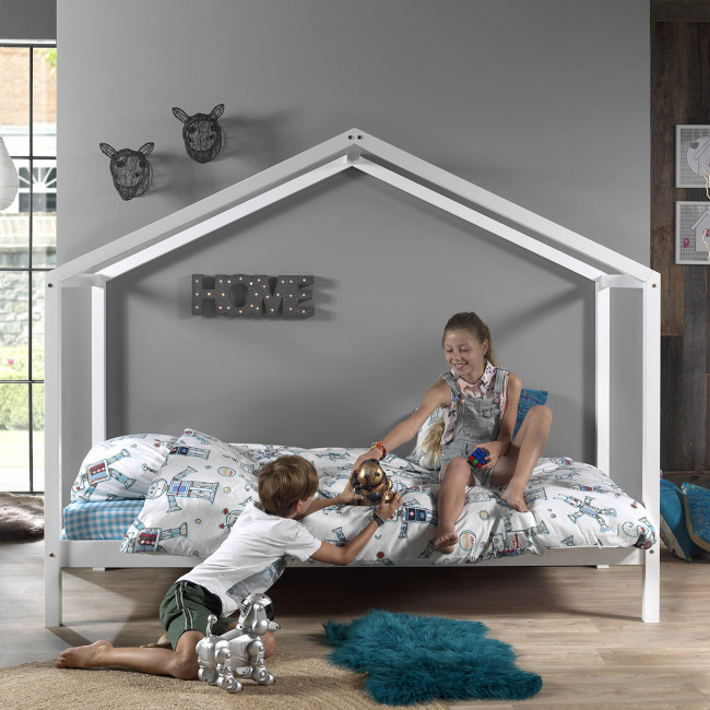 Alapi - Lit enfant cabane en bois 90x200cm