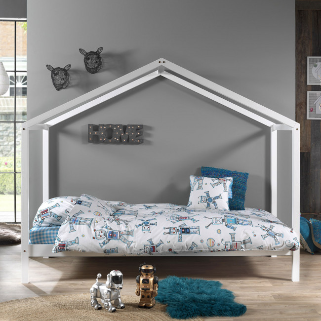 Alapi - Lit enfant cabane en bois 90x200cm