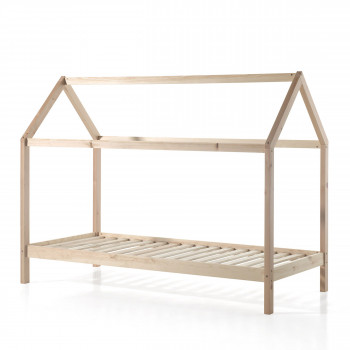 Alapi - Lit enfant cabane 1 tiroir en bois 90x200cm