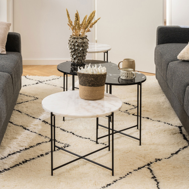 Tangara - Table d'appoint ronde en marbre ø52cm