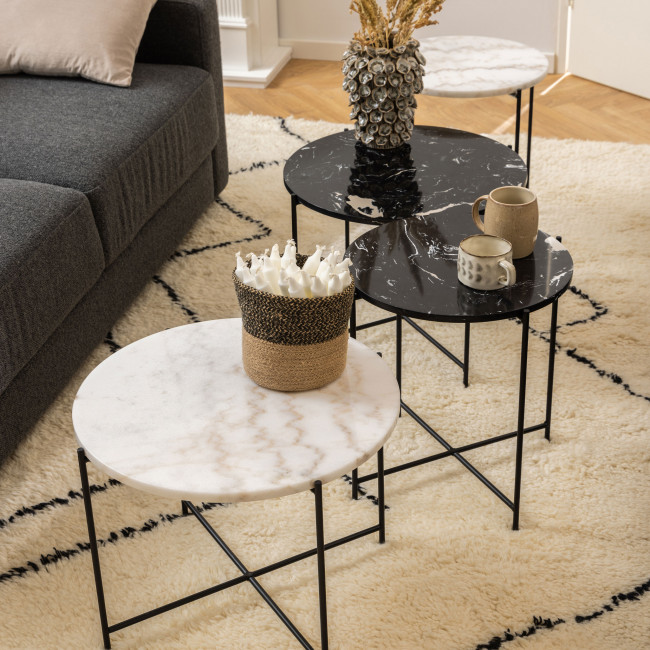 Tangara - Table d'appoint ronde en marbre ø52cm