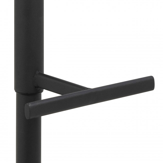 Antriade - Lot de 2 tabourets de bar réglables en tissu et métal H65-86cm