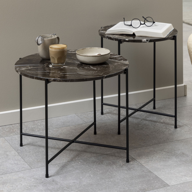 Tangara - Table d'appoint ronde en marbre ø42cm