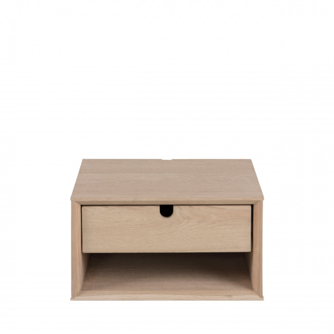 Trogon - Table de chevet murale 1 tiroir, 1 niche en bois