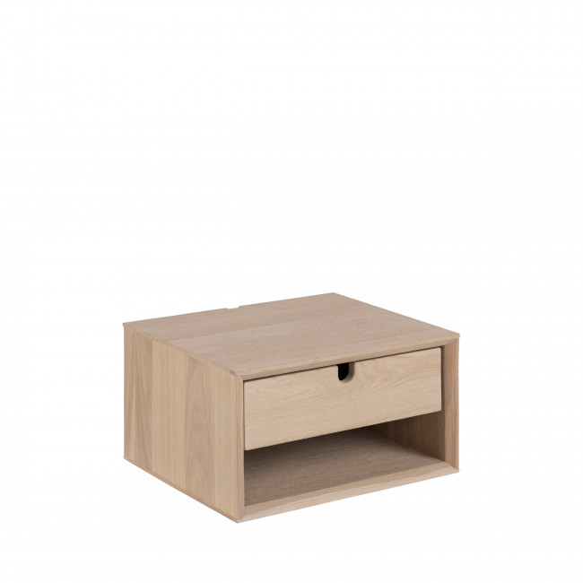 Trogon - Table de chevet murale 1 tiroir, 1 niche en bois