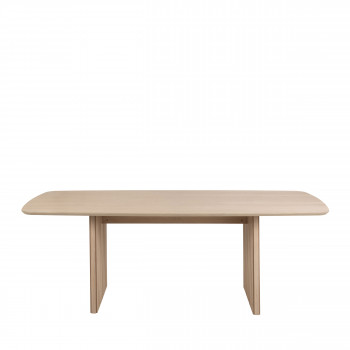 Dryas - Table à manger aux bords arrondis en bois 220x105cm