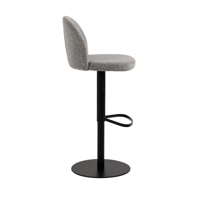 Colobura - Tabouret de bar en tissu et métal H55-80cm