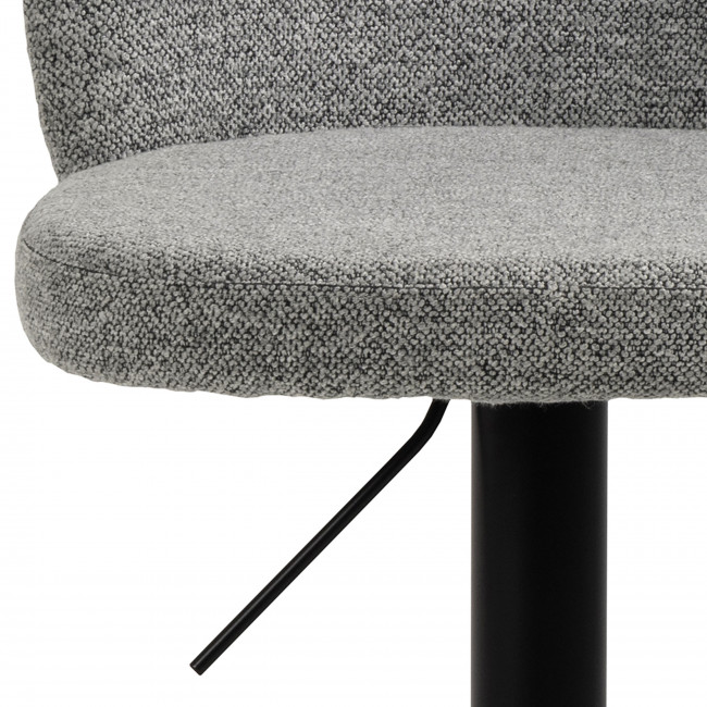 Colobura - Tabouret de bar en tissu et métal H55-80cm