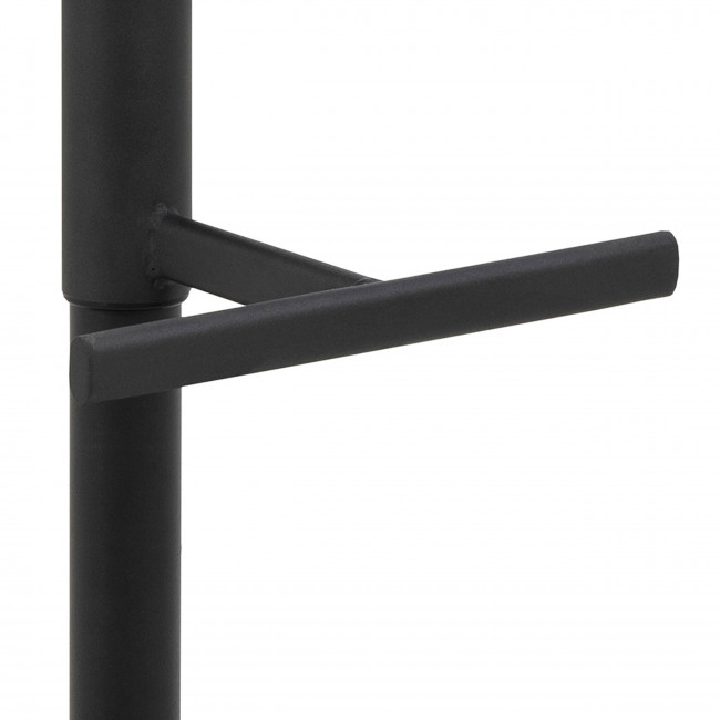 Antriade - Lot de 2 tabourets de bar réglables en tissu et métal H65-86cm