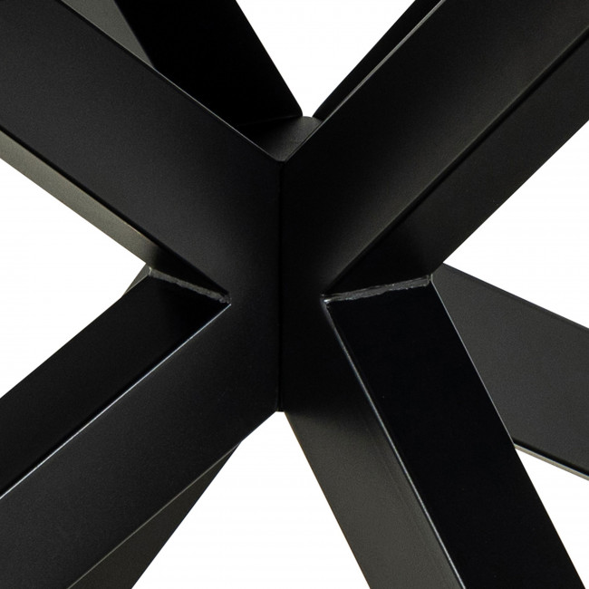 Eurame - Table à manger extensible 6 à 12 places en céramique et métal 200-240x100cm