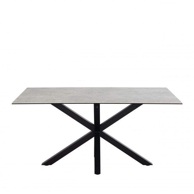 Eurema - Table à manger 6 places en céramique et métal