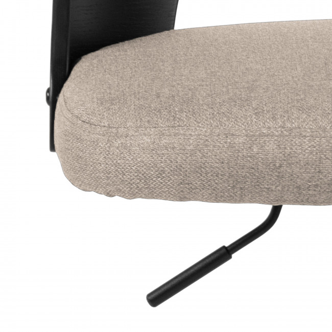 Coryna - Lot de 2 tabourets de bar en tissu et métal H62-84cm