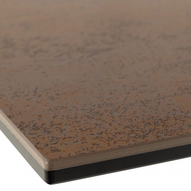 Eurame - Table à manger extensible 6 à 8 places en céramique et métal 168-210x90cm