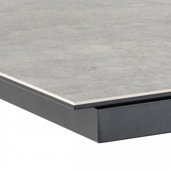 Eurame - Table à manger extensible 6 à 12 places en céramique et métal 200-240x100cm