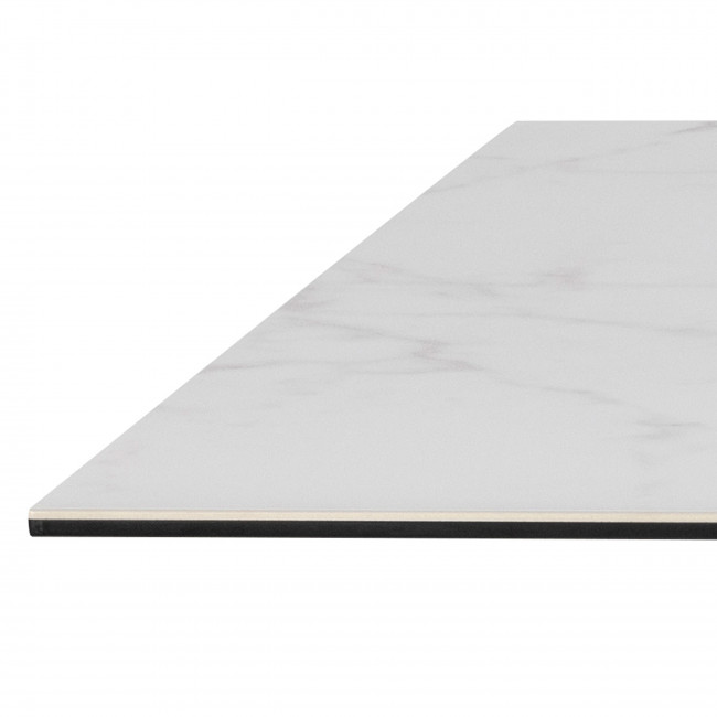 Eurame - Table à manger 8 places en céramique et métal 