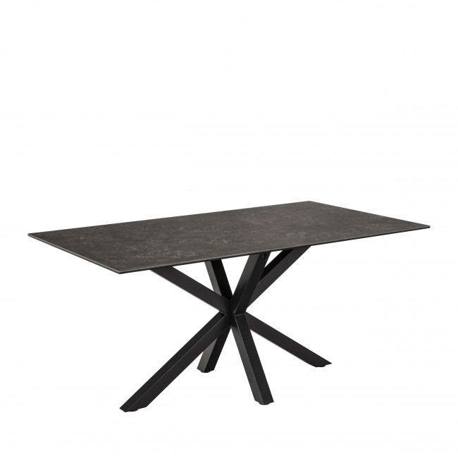 Eurema - Table à manger 6 places en céramique et métal