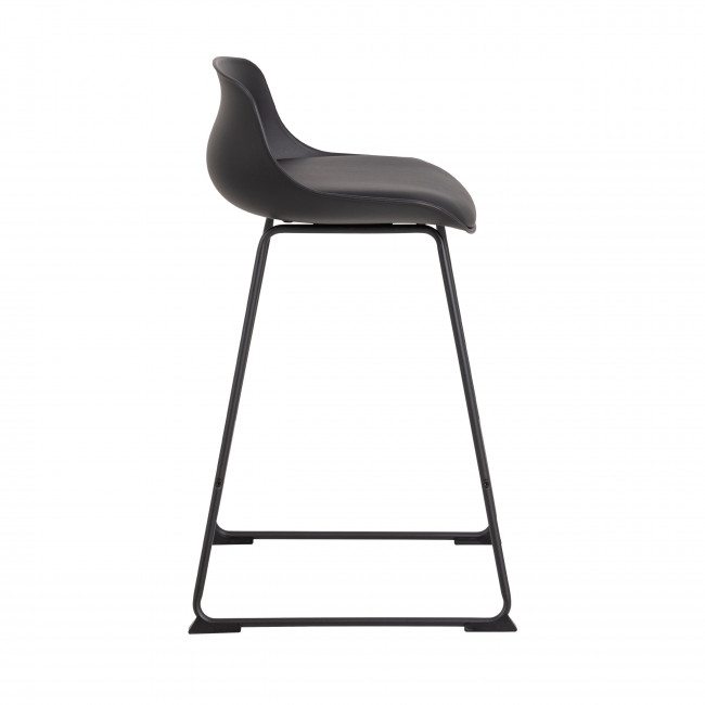 Uranie - Lot de 2 tabourets de bar en simili et métal H66 cm