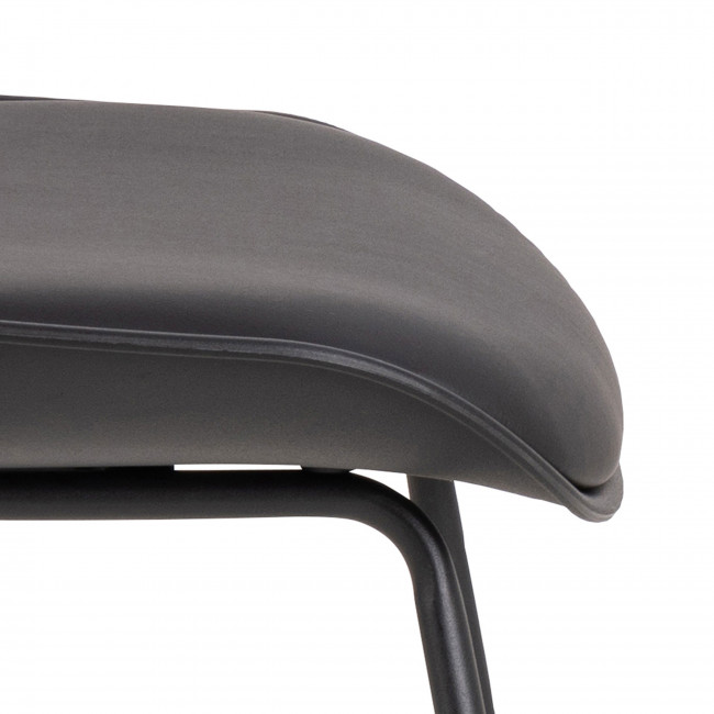 Uranie - Lot de 2 tabourets de bar en simili et métal H66 cm