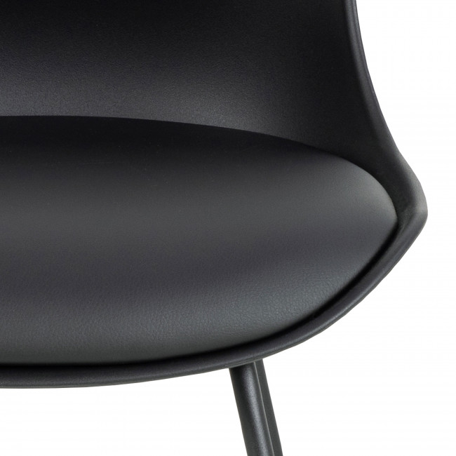 Uranie - Lot de 2 tabourets de bar en simili et métal H66 cm