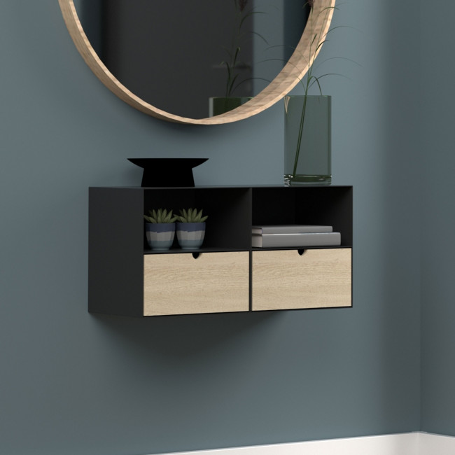 Sematura - Table de chevet murale en métal