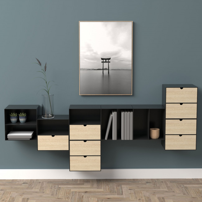 Sematura - Table de chevet murale en métal