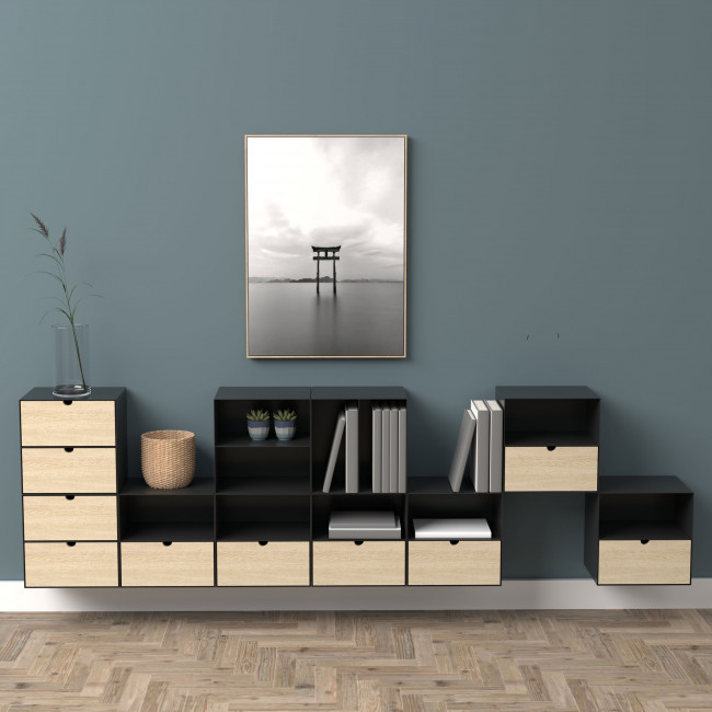 Sematura - Table de chevet murale en métal