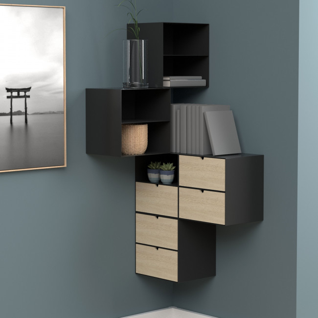 Sematura - Table de chevet murale en métal