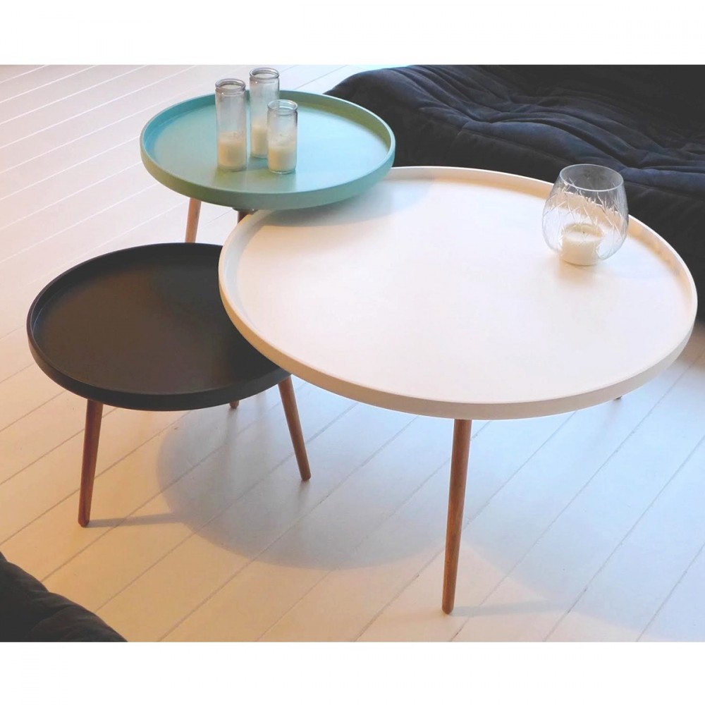 table basse ronde cosy et lounge kompass o90