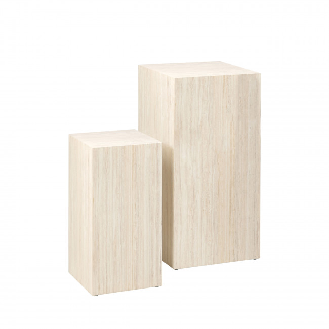 Papilio - Lot de 2 sellettes effet travertin